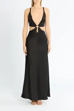Bec & Bridge Felix Maxi Dress Black Size AU 6