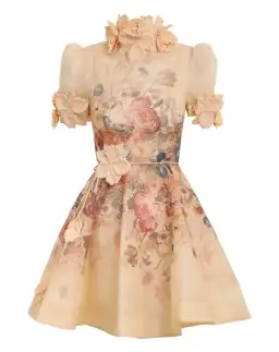 Zimmermann Luminosity Lift Off Flower Mini Dress Morisot Cream Print Size 1 / AU 10 for rent on The Volte - image 3