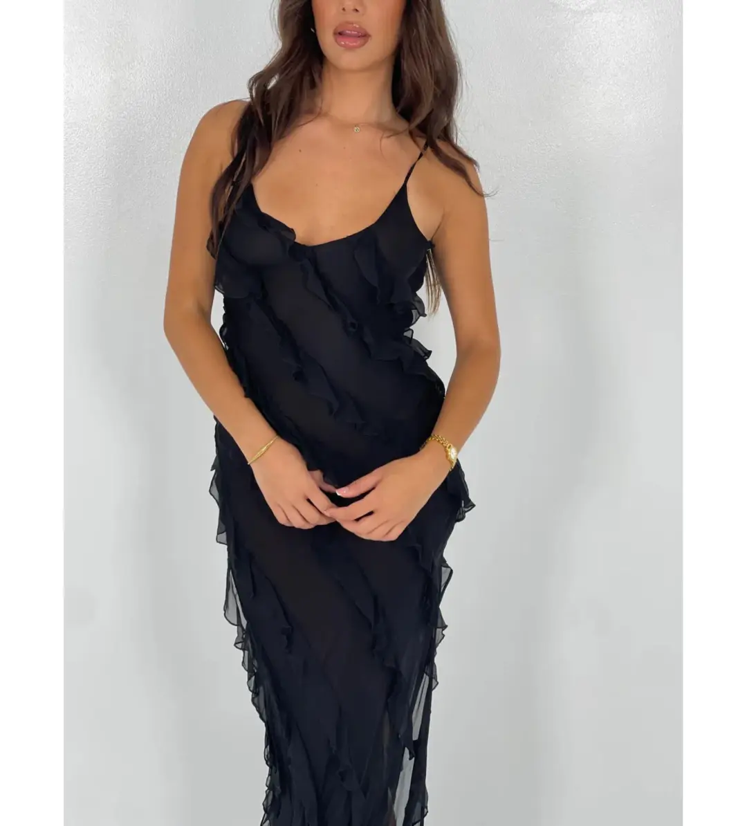 Rat & Boa Selena Maxi Dress Black Size S/AU 8 for rent on The Volte - main image