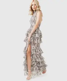 Derma Department Oscar Maxi Dress Snakeskin XS/6 for rent on The Volte - image 1