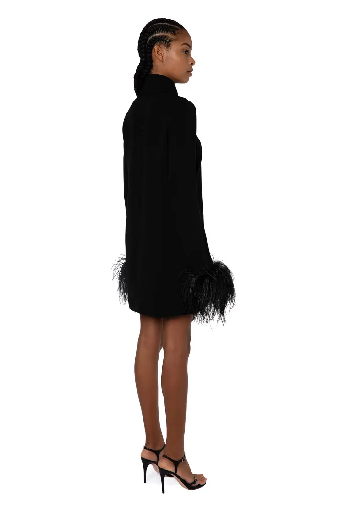 16Arlington Michelle Feather-Embellished Trim Mini Black Size AU 6 for rent on The Volte - main image