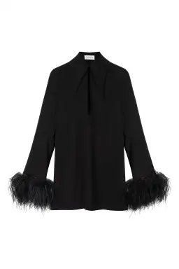 16Arlington Michelle Feather-Embellished Trim Mini Black Size AU 6 for rent on The Volte - image 4