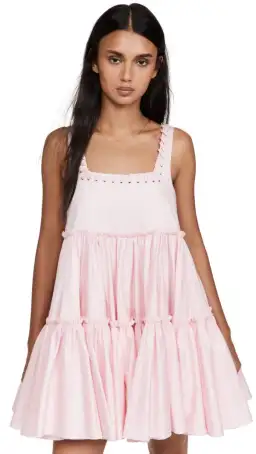 Aje Hushed Laced Sleevless Mini Dress Pink Size AU 6 for rent on The Volte - image 2