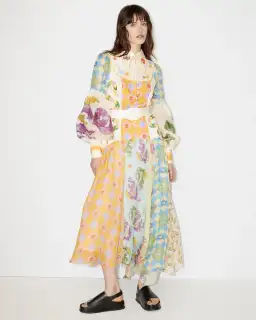 Alemais Lou Balloon Sleeve Shirt Dress Multi Size 10 for rent on The Volte - image 6