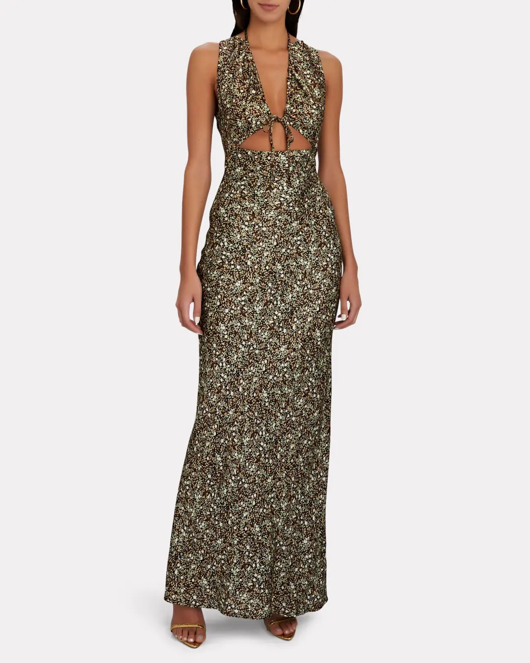 Shona Joy Avriel Cut Out Front Maxi Dress Floral Size 6 for rent on The Volte - main image