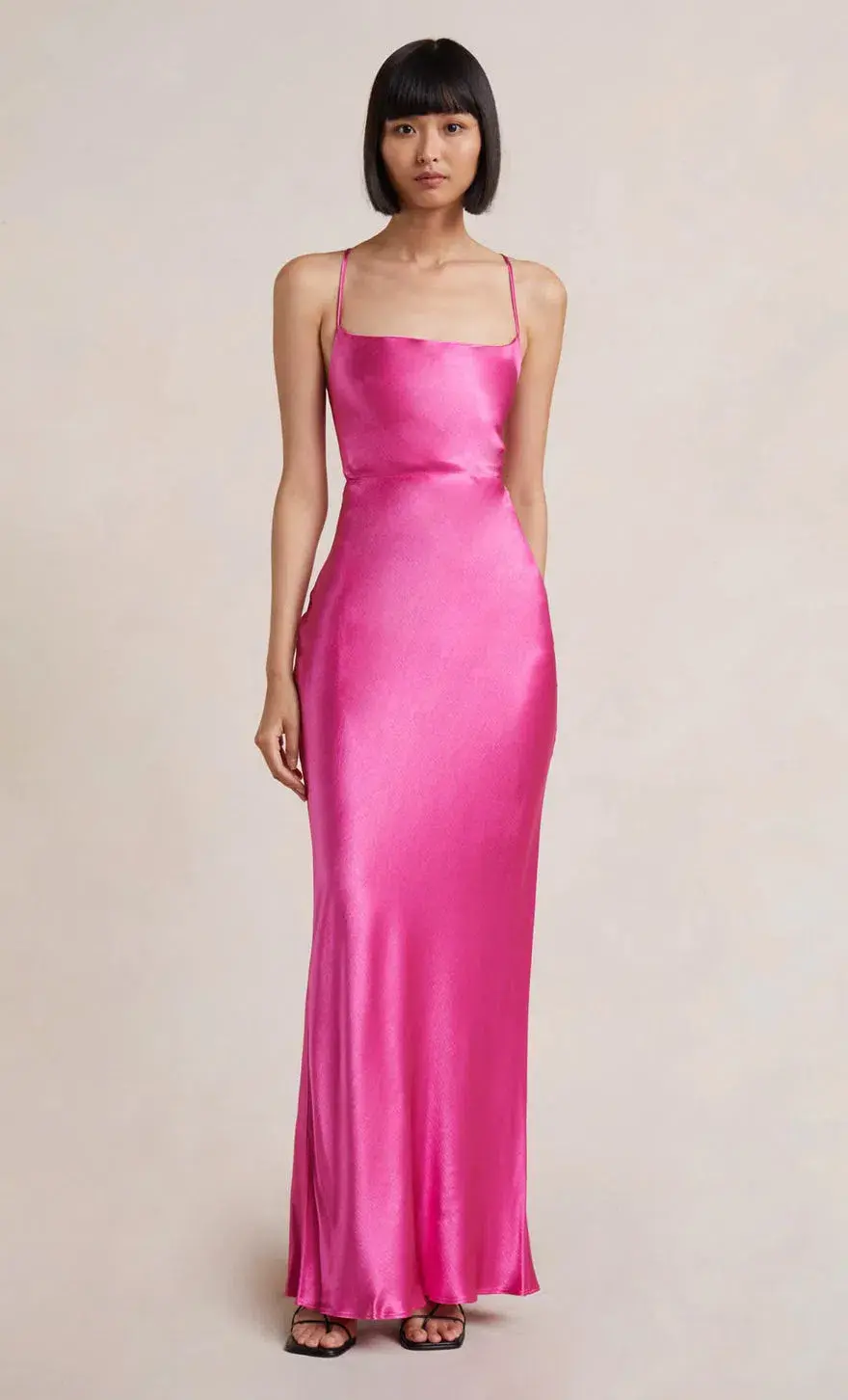 Bec & Bridge Loren Maxi Dress Deep Pink Size 6 for rent on The Volte - main image