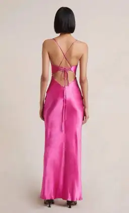 Bec & Bridge Loren Maxi Dress Deep Pink Size 6 for rent on The Volte - image 1
