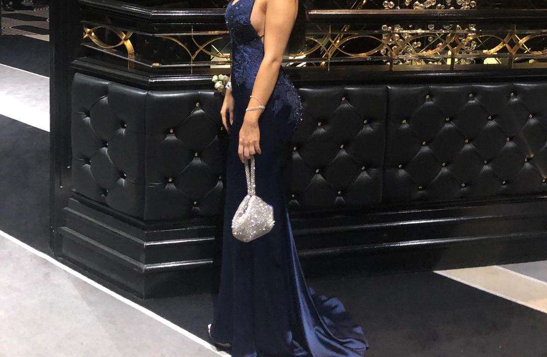 Portia & Scarlett Valentina Gown Navy Size 6 for rent on The Volte - main image