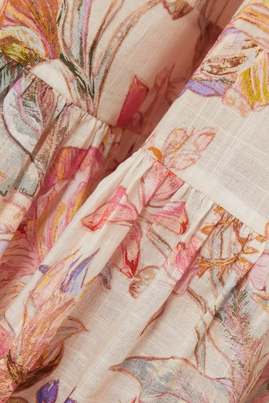 Zimmermann Cira Tiered Cotton-voile Midi Dress Floral-Print Size 1 / AU 10 for rent on The Volte - main image