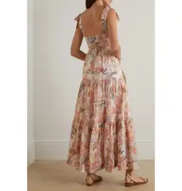 Zimmermann Cira Tiered Cotton-voile Midi Dress Floral-Print Size 1 / AU 10 for rent on The Volte - image 2
