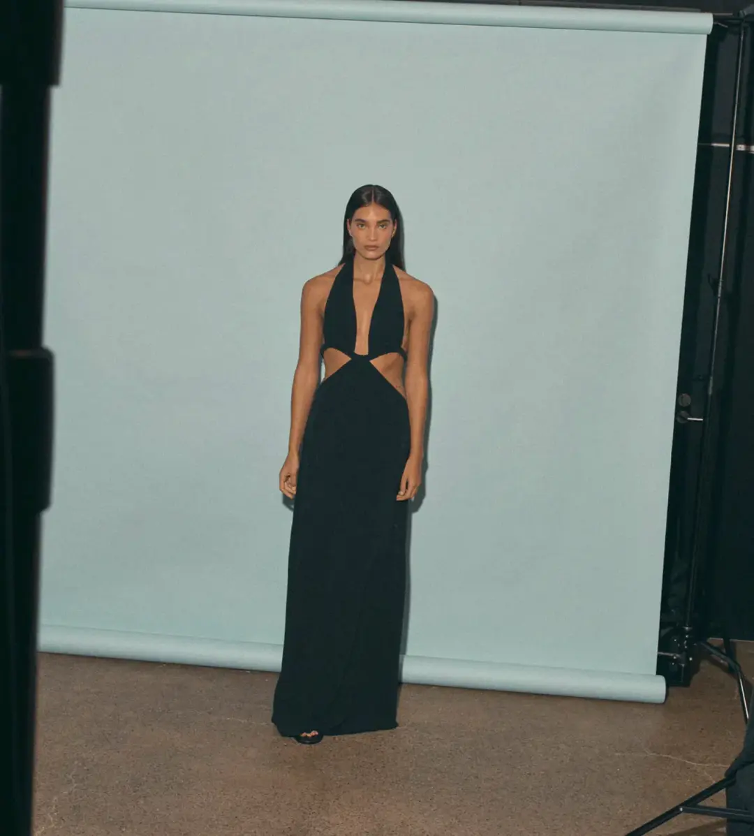 One Mile the Label Jeska Maxi Dress Black Size AU 10 for rent on The Volte - main image