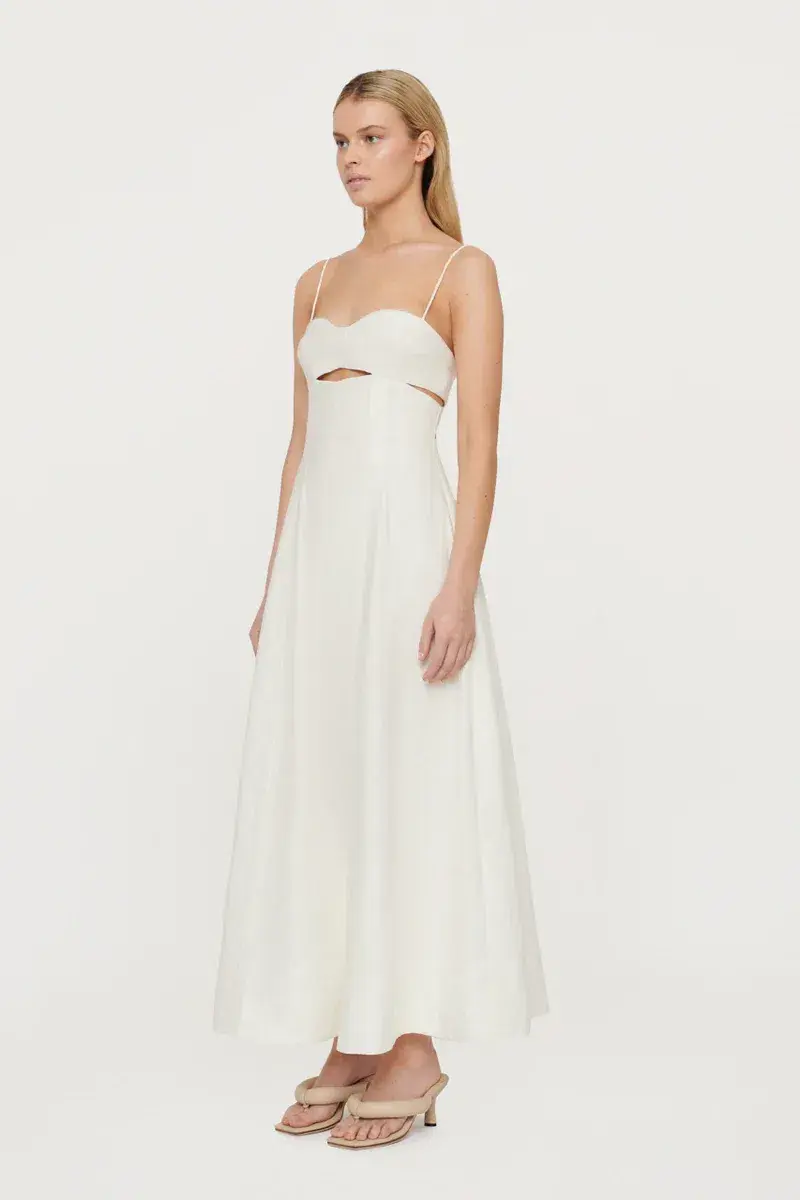 Clea Florence Stitch Dress Chalk Size XS / AU 6 for rent on The Volte - main image