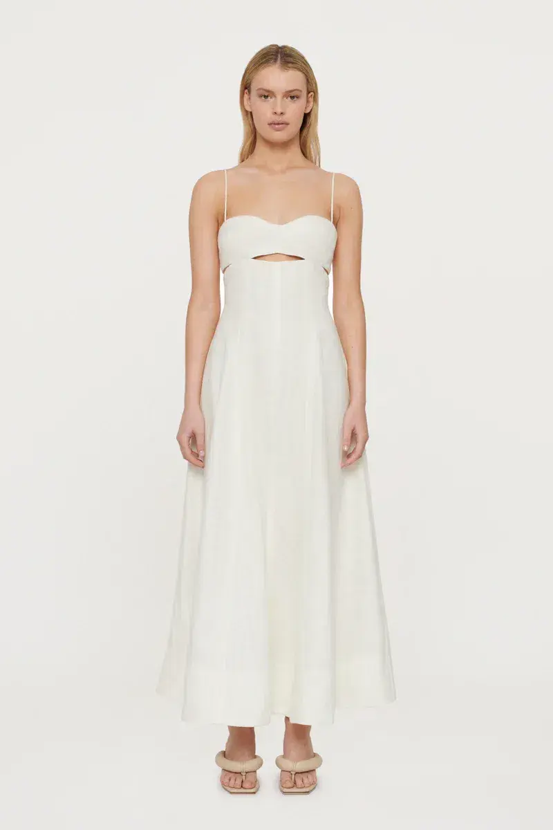 Clea Florence Stitch Dress Chalk Size XS / AU 6 for rent on The Volte - main image