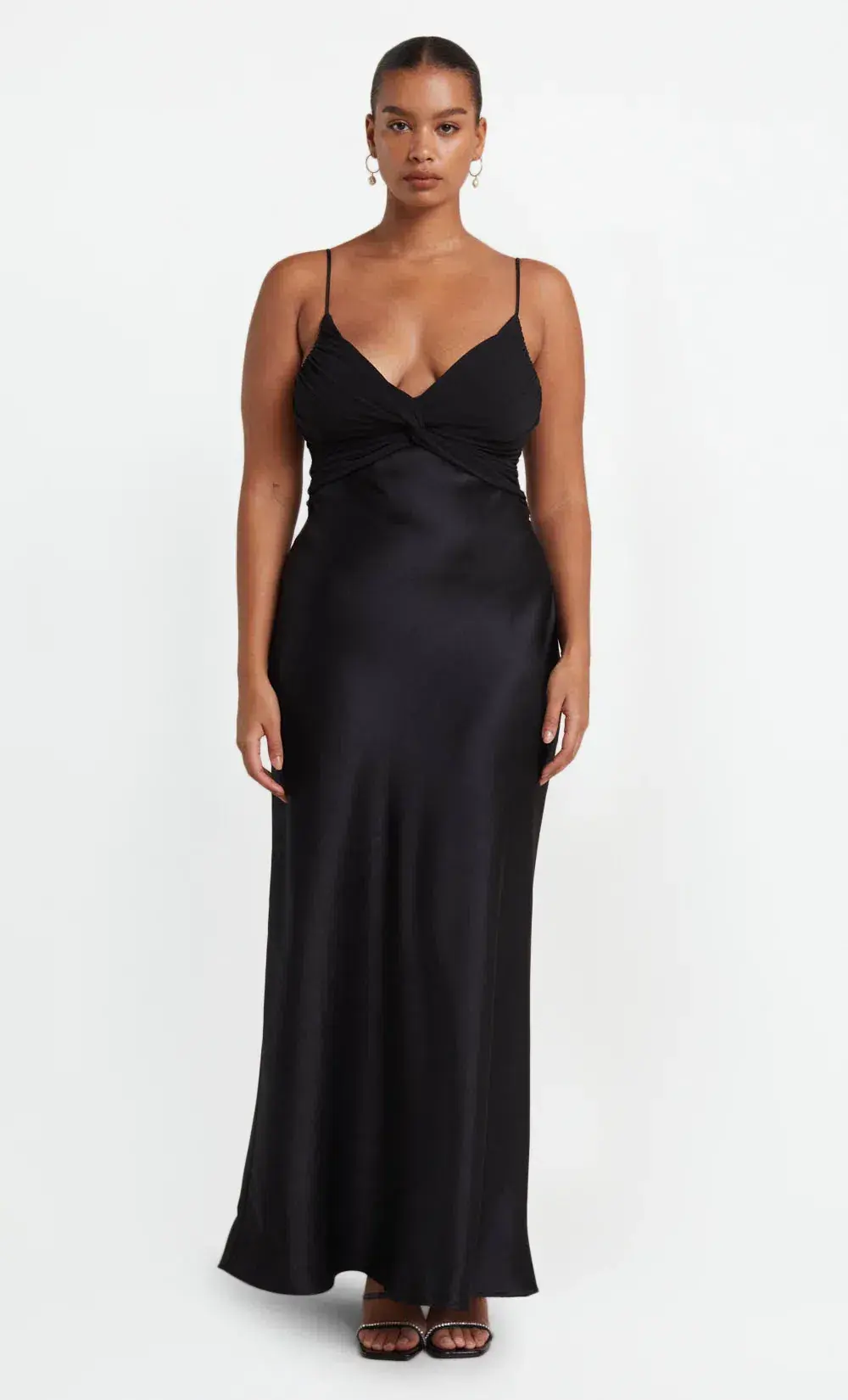 Bec & Bridge Hazel Twist Maxi Dress Black Size AU 10 for rent on The Volte - main image