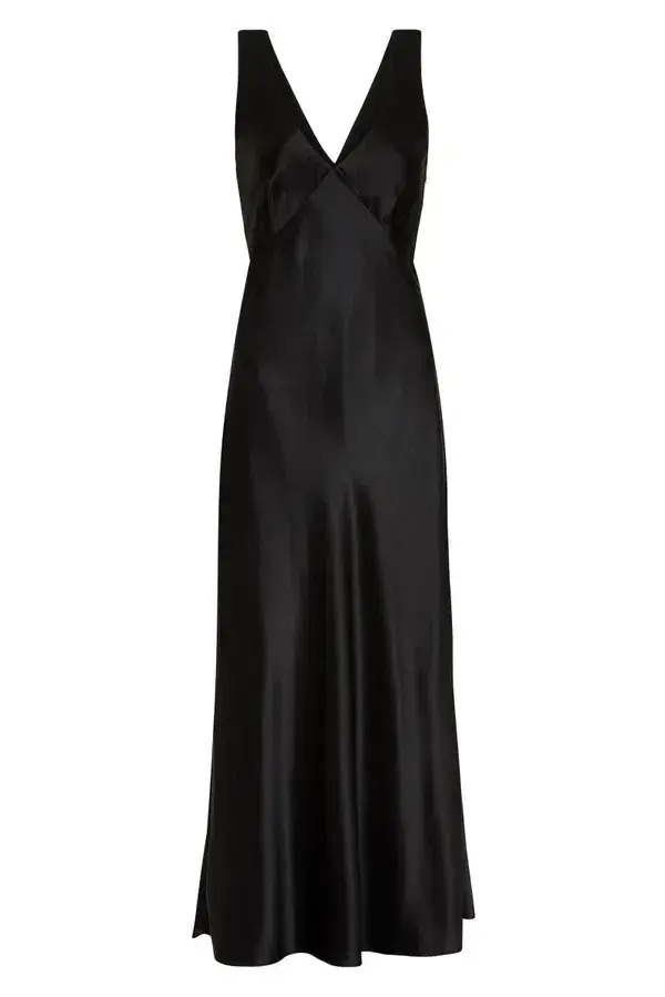 Sass & Bide Escaped Love Silk Dress Black Size AU 10 for rent on The Volte - main image