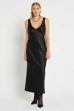 Sass & Bide Escaped Love Silk Dress Black Size AU 10 for rent on The Volte - image 1