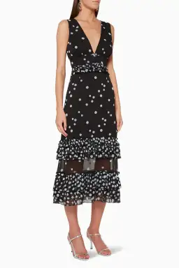 Talulah Love Shack Midi Dress Black Size 6