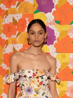 Borgo de Nor Farrah Off Shoulder Cotton Dress Floral Size 12 for rent on The Volte - image 5