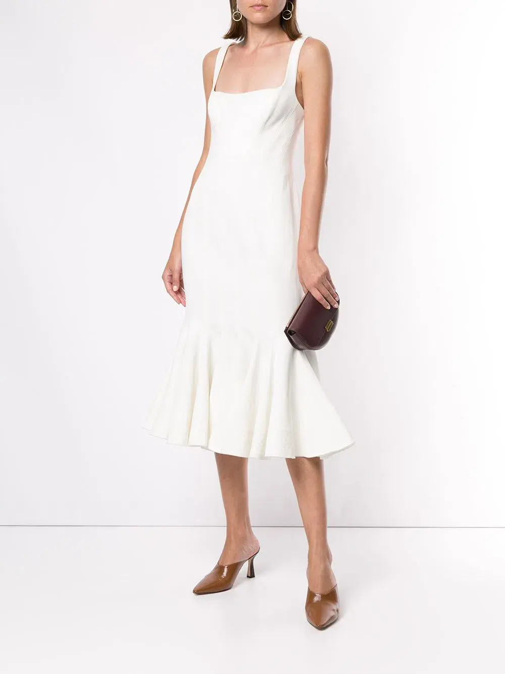 Acler Mawson Midi Dress White Size 12 for rent on The Volte - main image