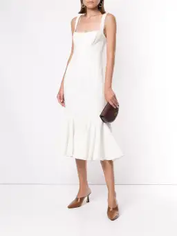 Acler Mawson Midi Dress White Size 12 for rent on The Volte - image 3