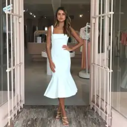 Acler Mawson Midi Dress White Size 12 for rent on The Volte - image 1