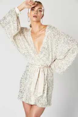 Winona Synergy Wrap Dress Silver Size 8 for rent on The Volte - image 2