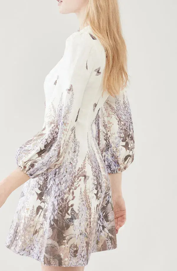 Zimmermann Luminous Butterfly Mini Dress Wild Botanica Size 0/8 for rent on The Volte - main image