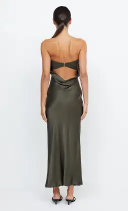 Bec & Bridge Moon Dance Strapless Dress Dark Willow Size 8 for rent on The Volte - image 3