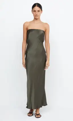 Bec & Bridge Moon Dance Strapless Dress Dark Willow Size 8 for rent on The Volte - image 1