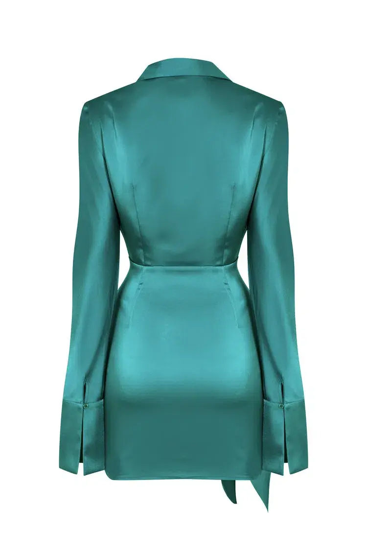 Rat & Boa Alanis Mini Dress Emerald Size M /Au 10 for rent on The Volte - main image