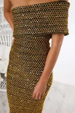 Eliya The Label Isobelle Dress Gold Size 6 for rent on The Volte - image 5