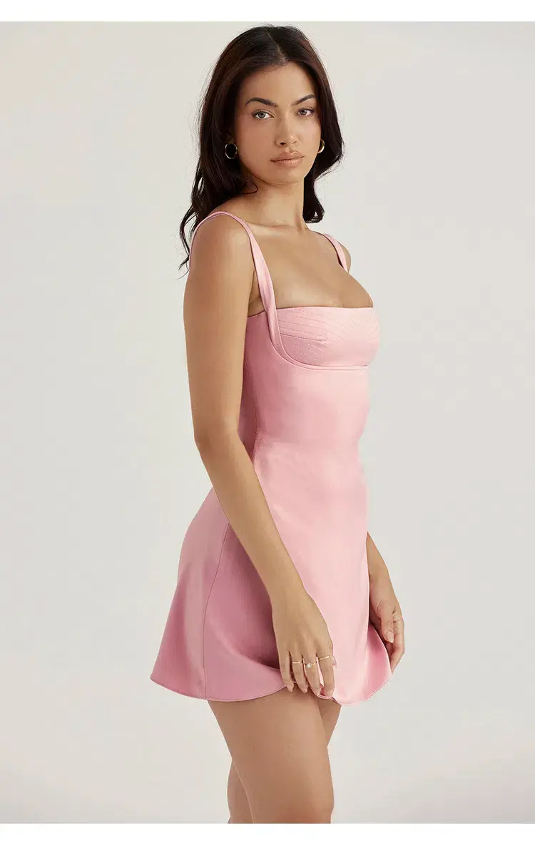 House of CB Kara Mini Dress Pink Size S/AU 8 for rent on The Volte - main image