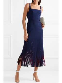 Dion Lee Bustier Perf Midi Dress Blue Size 6 for rent on The Volte - image 1