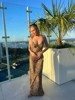 Bec & Bridge Amber V Maxi Dress Multi Print Size 8 for rent on The Volte - image 2