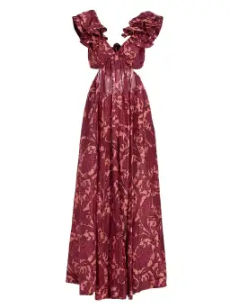 Zimmermann Tiggy Cutout Ruffled Silk Midi Dress Paisley-Print Size 1 / AU 10 for rent on The Volte - image 10