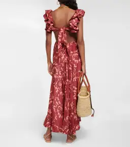 Zimmermann Tiggy Cutout Ruffled Silk Midi Dress Paisley-Print Size 1 / AU 10 for rent on The Volte - image 9