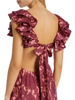 Zimmermann Tiggy Cutout Ruffled Silk Midi Dress Paisley-Print Size 1 / AU 10 for rent on The Volte - image 5