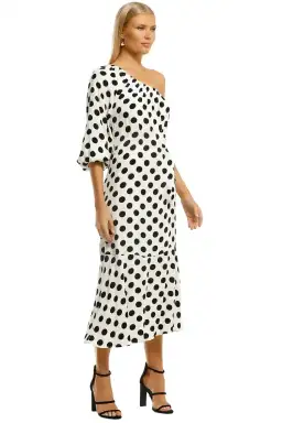 Country Road Print One Shoulder Maxi Antique Print Size AU 8 for rent on The Volte - image 2