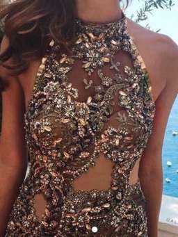 Galanni AUCELLO Gold dress Size 6