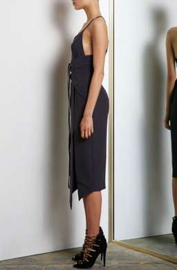 Shona Joy Nightingale Corset Cocktail Midi Dress size 12