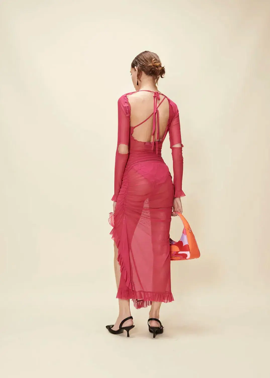 House Of Sunny Dolce Vita Dress Magenta Size 8 for rent on The Volte - main image