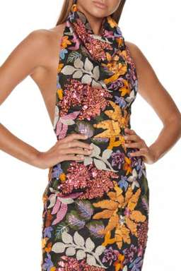 Eliya the Label Malika Dress Sequin Multi Size 8 for rent on The Volte - image 4