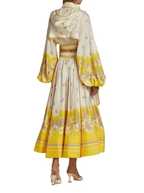 Zimmermann High Tide Crop Jacket and Skirt Set Print Size 4/Au 16 for rent on The Volte - main image