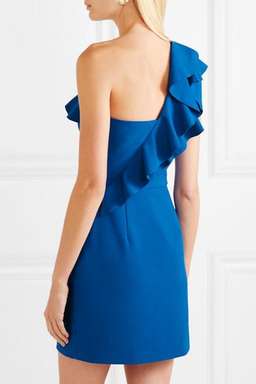 Rebecca Vallance Caspian One Shoulder Mini Dress Blue OS for rent on The Volte - image 3