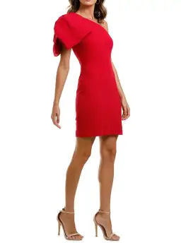 Rebecca Vallance Hamptons Bow Mini Dress Barberry Size 8 for rent on The Volte - image 1
