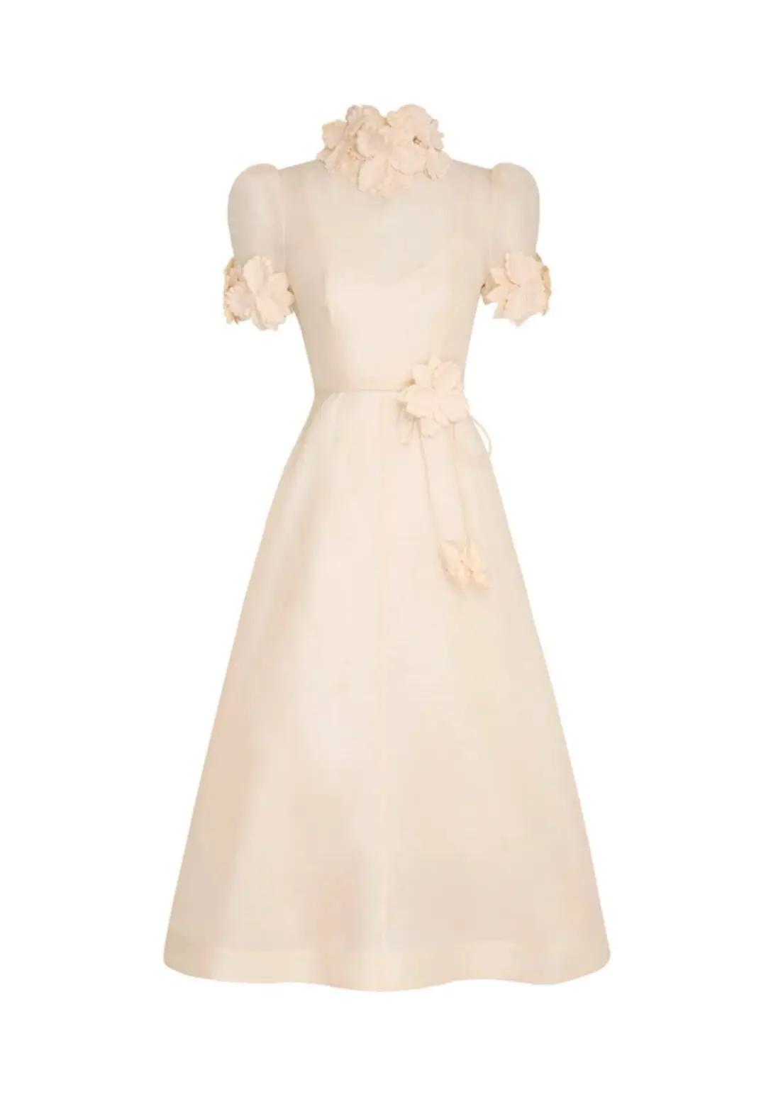 Zimmermann Luminosity Liftoff Midi Dress in Cream Size 2 /Au 12 for rent on The Volte - main image