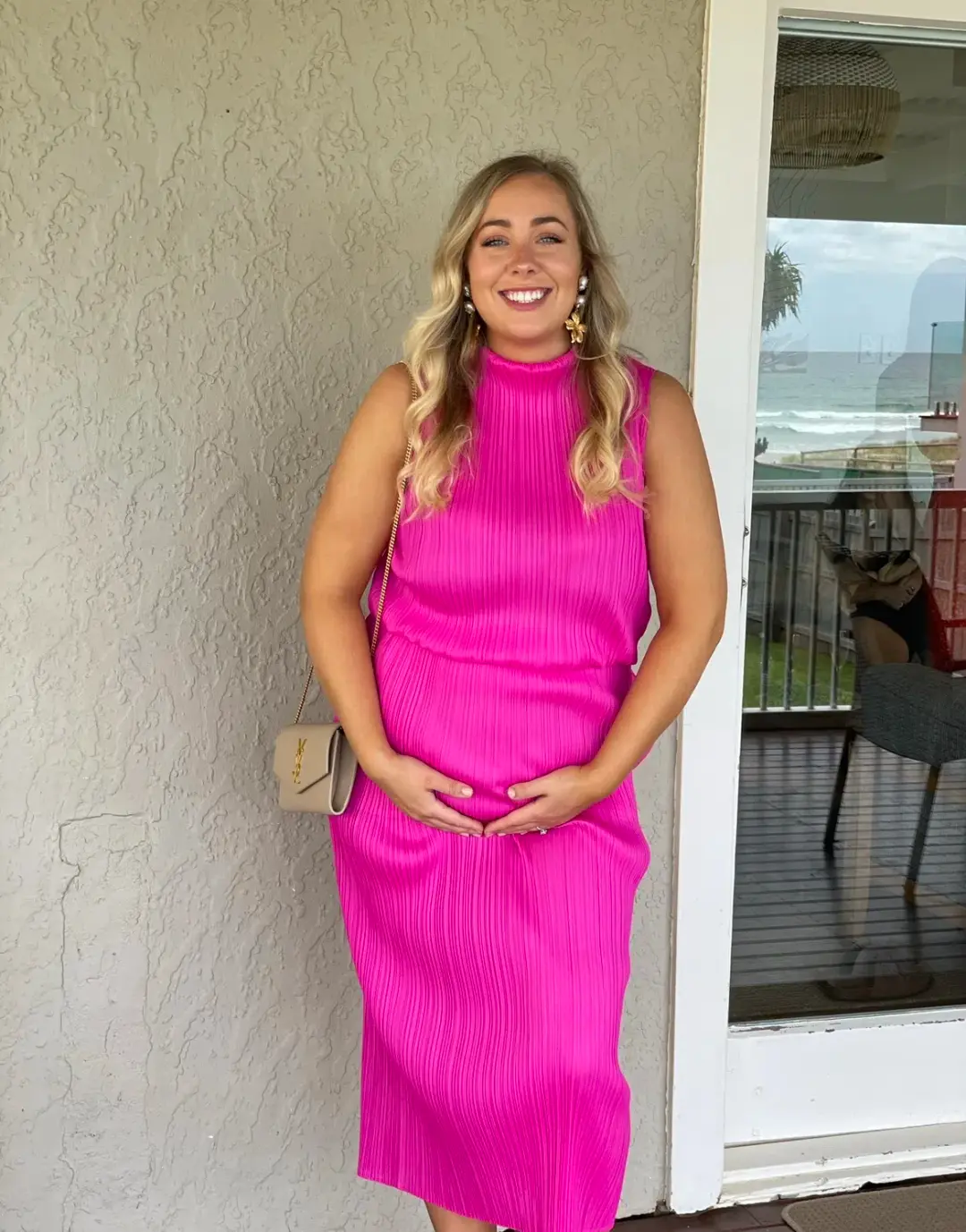 Issey Miyake Pleats Please Skirt And Top Pink Size AU 14 for rent on The Volte - main image