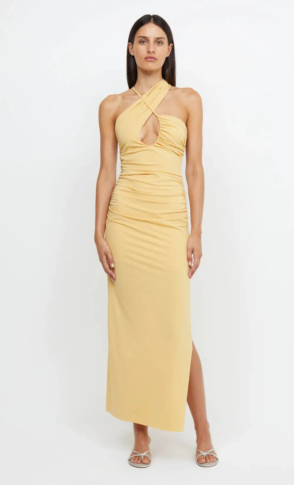 Bec & Bridge Montana Cross Over Dress Straw Size AU 8 - Image 1