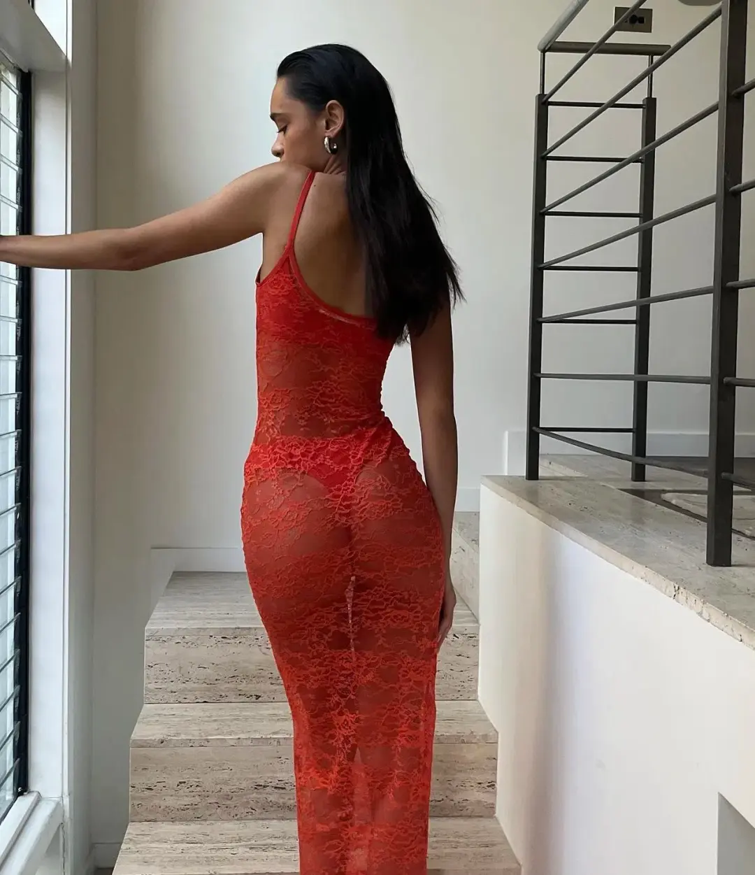 Natalie Rolt Giana Dress Tangerine Size 1 / AU 8 for rent on The Volte - main image