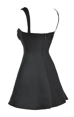 House of CB Adriana Satin and Lace Mini Dress Black Size L / AU 12 for rent on The Volte - image 7
